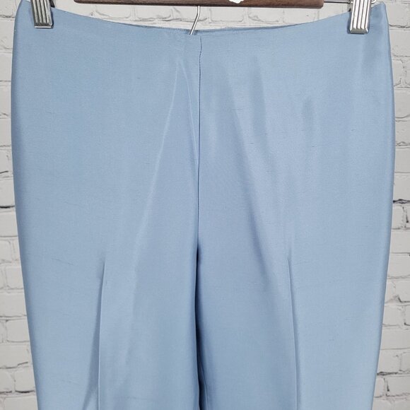 NWD Ann Taylor Blue Silk Sequin Bead Embellished Lined Pants Size 2 (26x28.5) - Picture 6 of 16